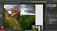 Content Aware Scale, curs Adobe Photoshop CC, adaugarea de continut la Scale Image